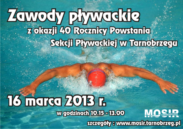 zawody plywackie plakat 40